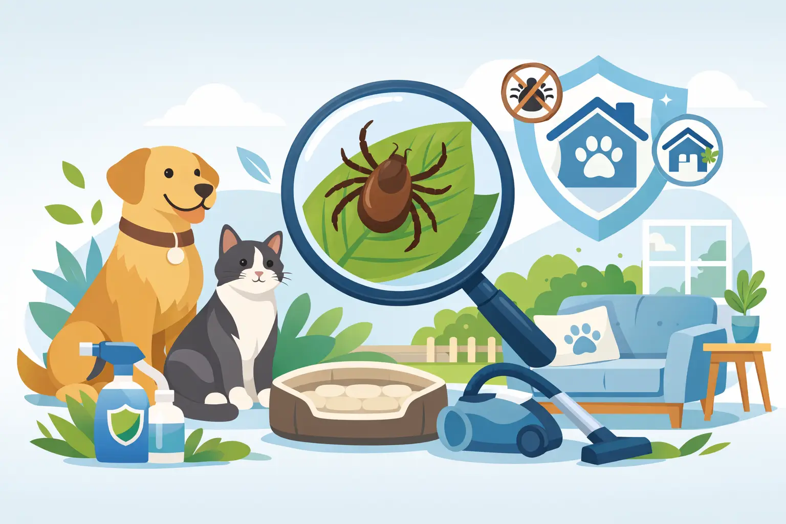 Tick Exposure Prevention for Pets at Home