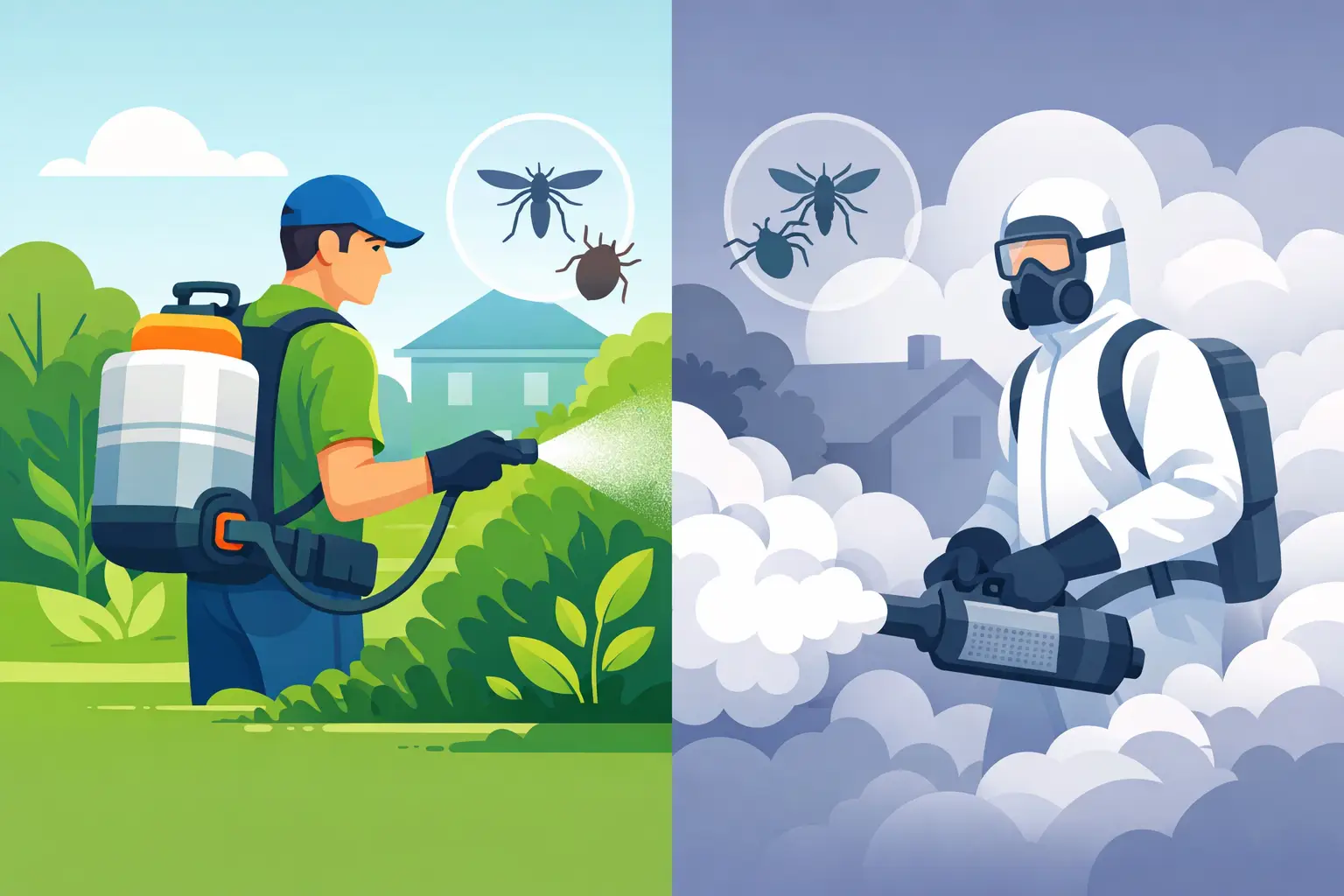 Barrier Treatment vs Fogging Service