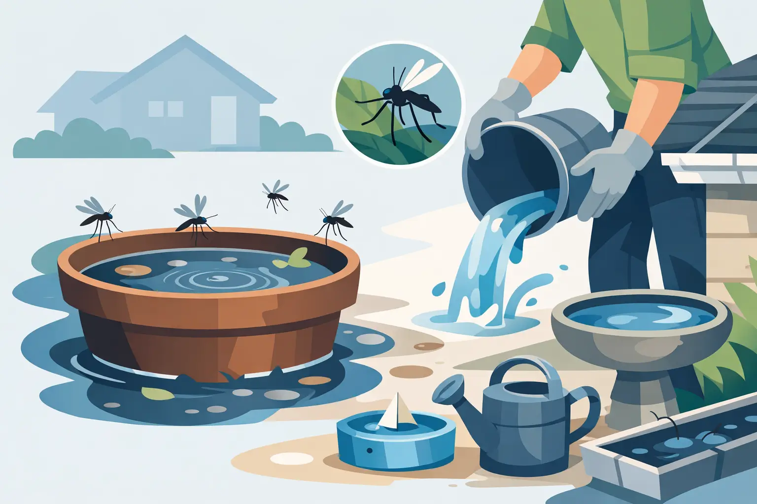 How to Remove Standing Water for Mosquitoes