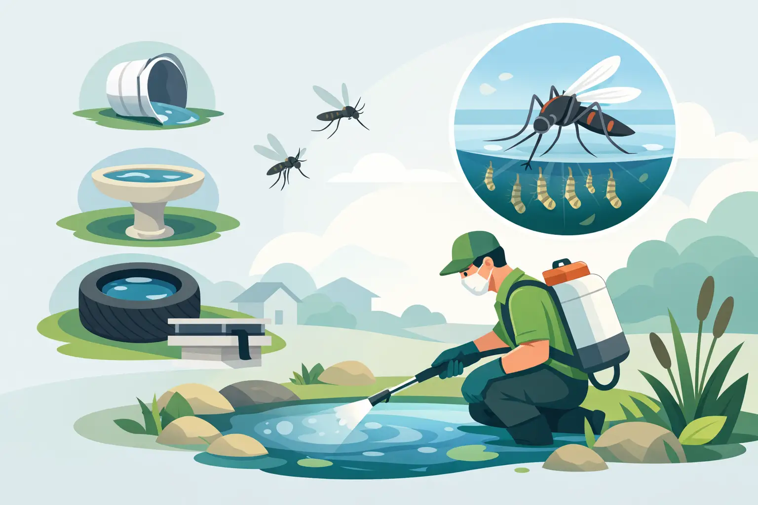 How to Treat Mosquito Breeding Sites Safely