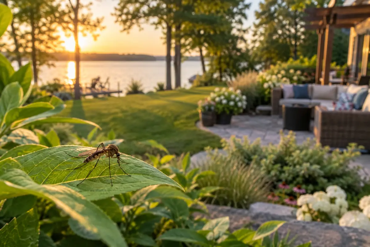 Mosquito control service for outdoor living spaces