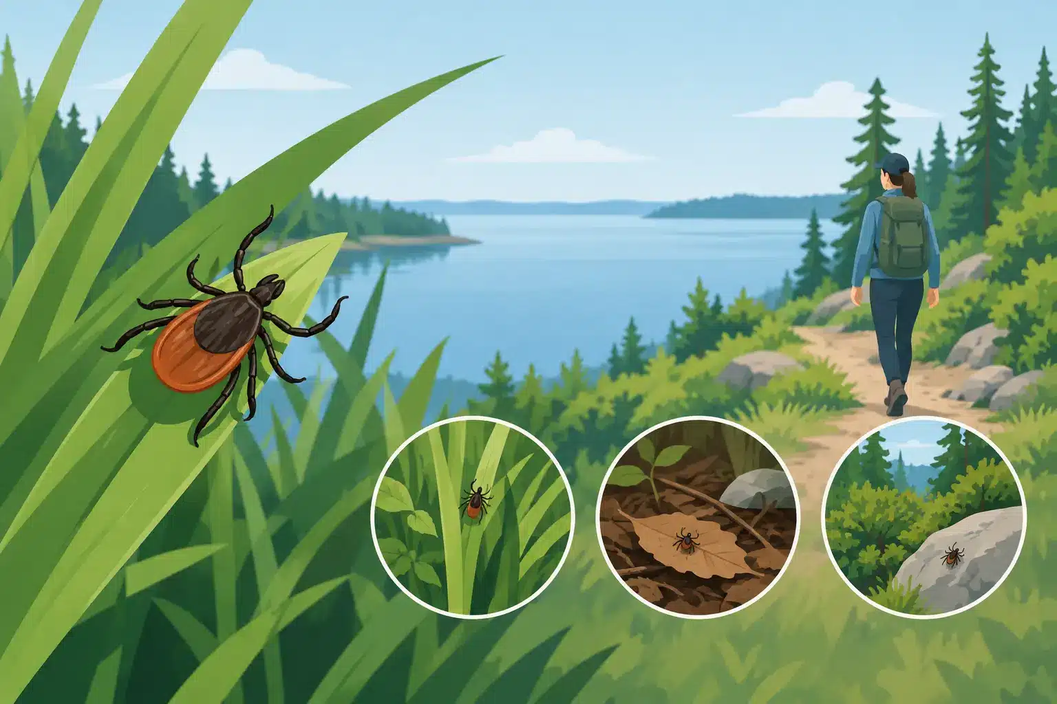 Ontario Tick Behaviour: When and Where They Wait