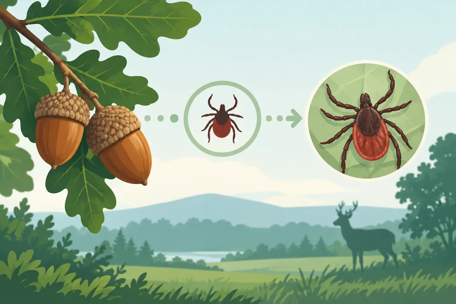 How Acorn Mast and Tick Populations Connect